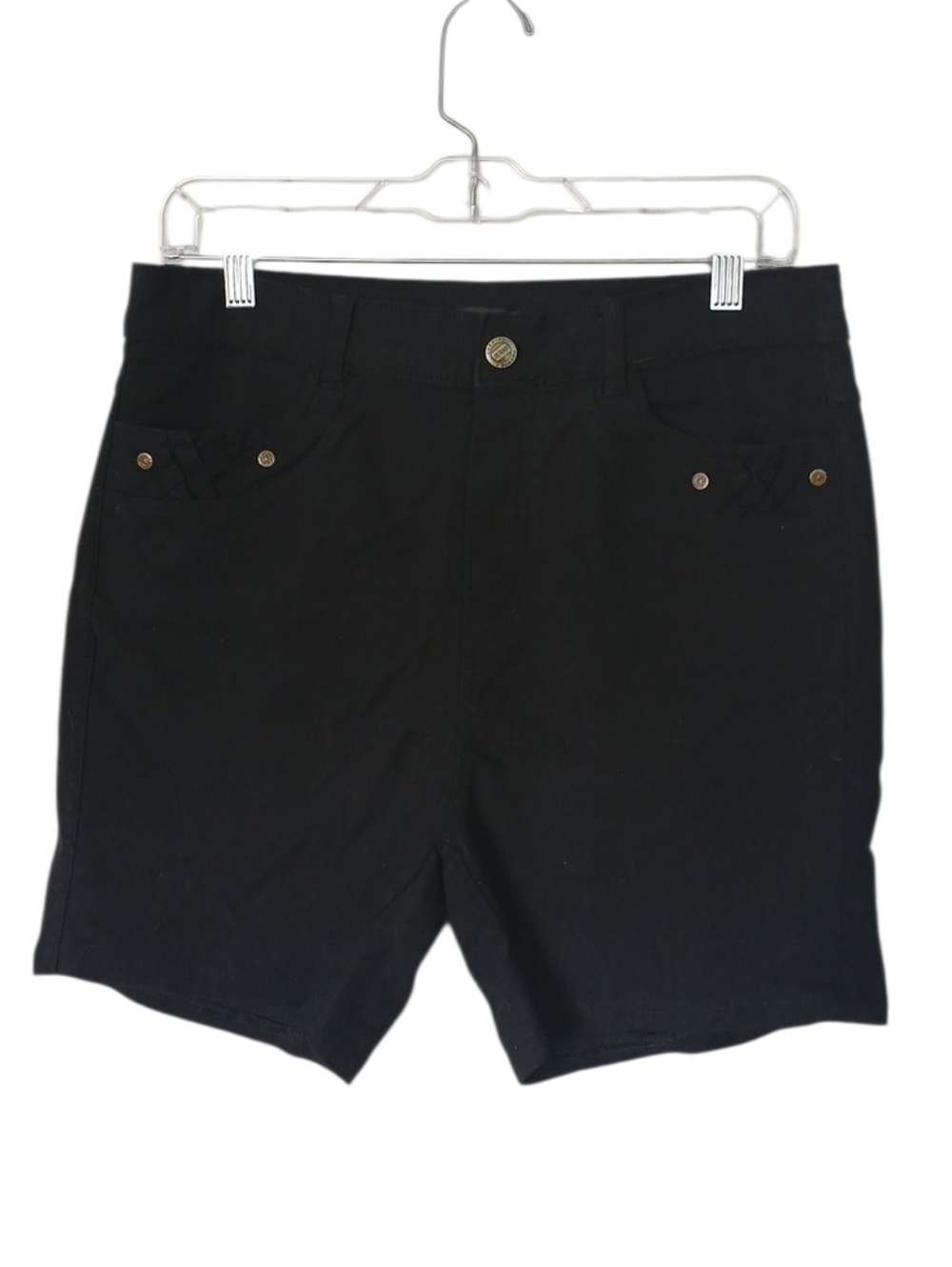 Bae City Pull On Solid Black Stretch Shorts Size 1X